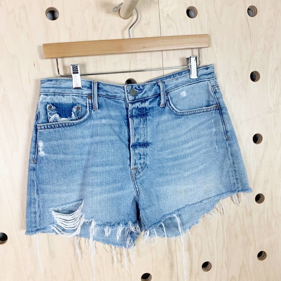 GRLFRND Women’s Helena High-Rise Cut Off Short in Tainted Love Size 28 - Picture 2 of 8